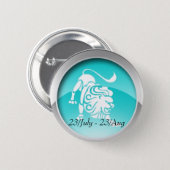Leo Dates Badge 2 Inch Round Button (Front & Back)