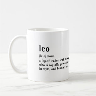 Leo Definition Aesthetic Astrology Gift Coffee Mug