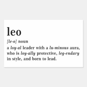 Leo Definition Aesthetic Astrology Gift Sticker