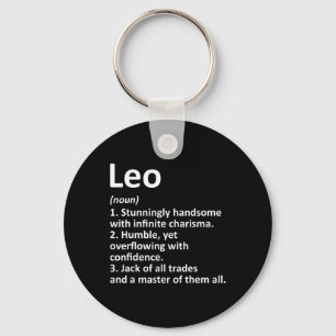 Leo Definition Personalized Name Funny Birthday Gi Keychain