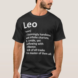 LEO Definition Personalized Name Funny Birthday Gi T-Shirt