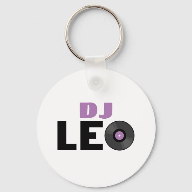 Leo DJ Keychain (Front)