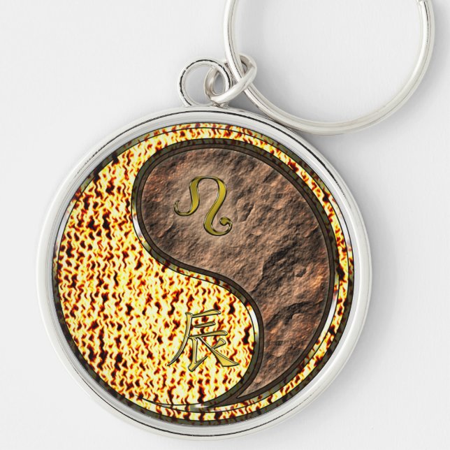 Leo & Earth Dragon Keychain (Front)