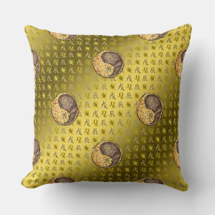 Leo & Earth Dragon Throw Pillow
