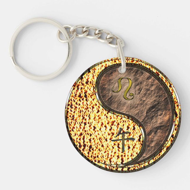Leo & Earth Horse Keychain (Front)