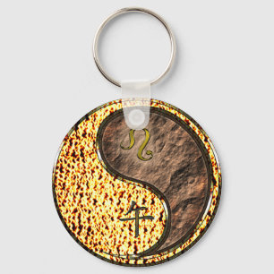 Leo & Earth Horse Keychain