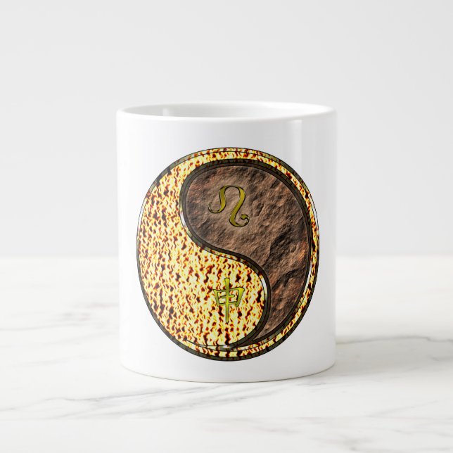 Leo & Earth Monkey Large Coffee Mug (Front)