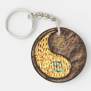 Leo & Earth Snake Keychain