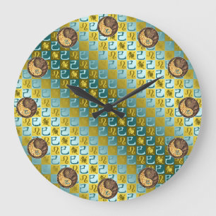 Leo & Earth Snake Large Clock