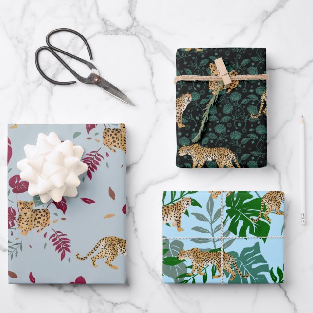 Leo exotic Jungle Wrapping Paper Sheet (Front)