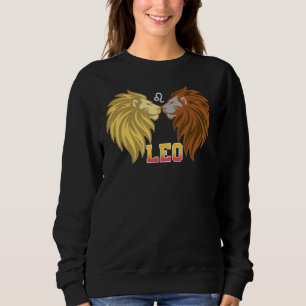 Leo Facts Astrology Lion Zodiac Sign Birthday Sweatshirt