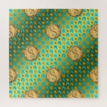 Leo & Fire Dog Jigsaw Puzzle<br><div class="desc">For those born under the sign of Leo in the Year of the Fire Dog.</div>