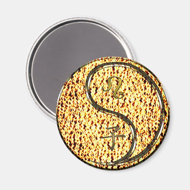 Leo & Fire Rat Magnet (Front/Back)