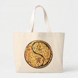 Leo & Fire Tiger Large Tote Bag