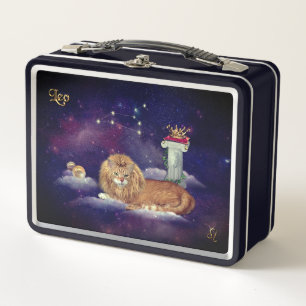 Leo for Cat Lovers Metal Lunch Box