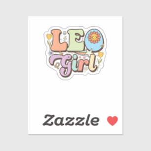 Leo Girl Retro Sun Zodiac Astrology Birthday