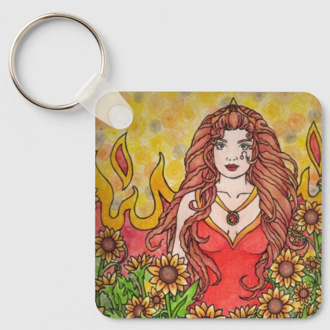 Leo Goddess Keychain (Front)
