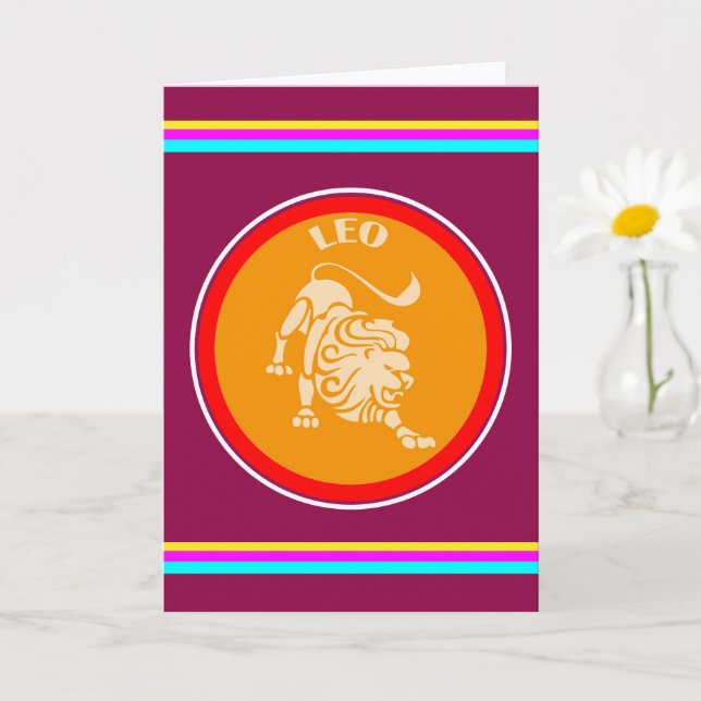 Leo Greeting Card (Small Plant)