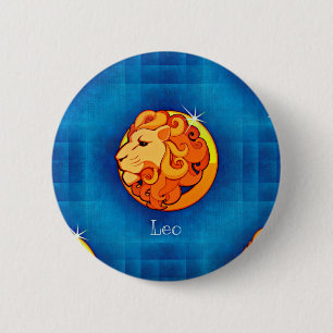 leo horoscope 2 inch round button