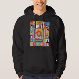 Leo Horoscope Abstract Zodiac Mystic Symbols Hoodie