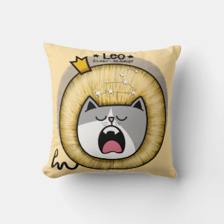 Leo horoscope throw pillow