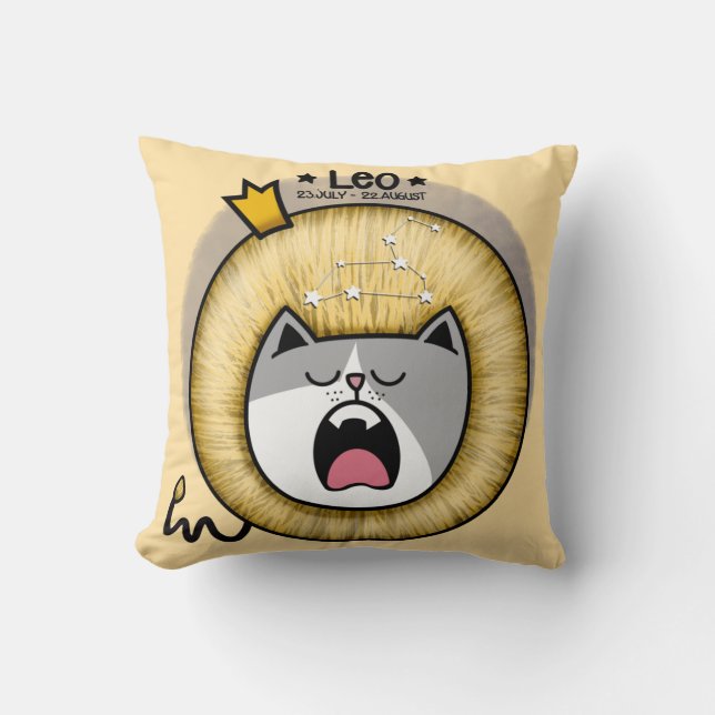 Leo horoscope  throw pillow (Front)