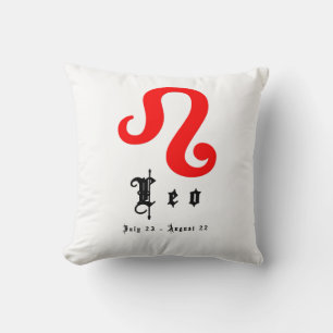 Leo, Horoscope, zodiac, astrology Throw Pillow