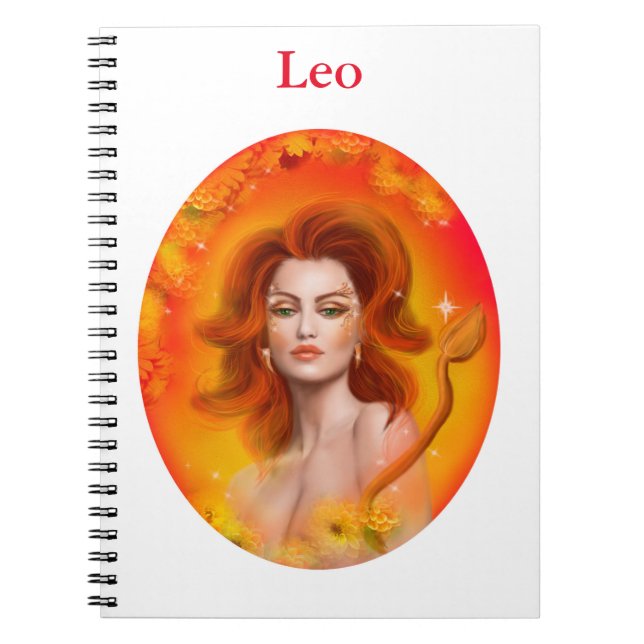 Leo Horoscope Zodiac  Fantasy Notebook (Front)