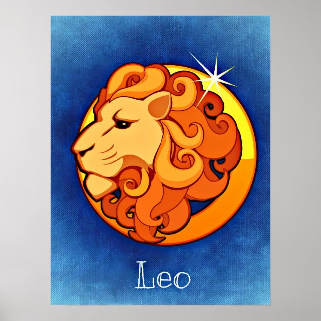 Leo in Blue Poster (Front)
