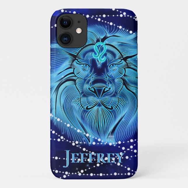 Leo in Dark Blue II Case-Mate iPhone Case (Back)