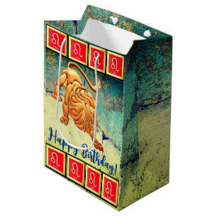 Leo - Joyeux Anniversaire Moyen Sac Cadeau