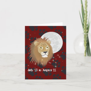 Leo July 23 to August 22 Greeting Card