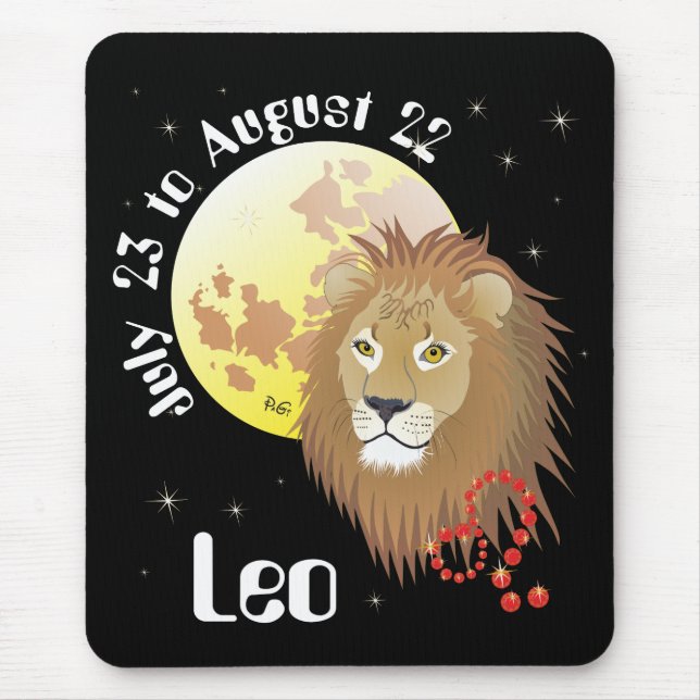 Leo July 23 to August 22 Mouse Pad (Front)