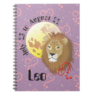 Leo July 23 to August 22 Notebook