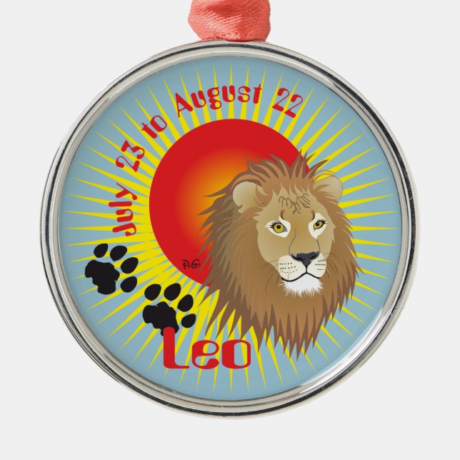 Leo July 23 to August 22 Ornament (Front)