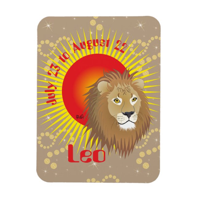 Leo July 23 to August 22 Premium Flexi Magnet (Vertical)