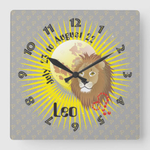 Leo July 23 to August 22 Wall Clocks