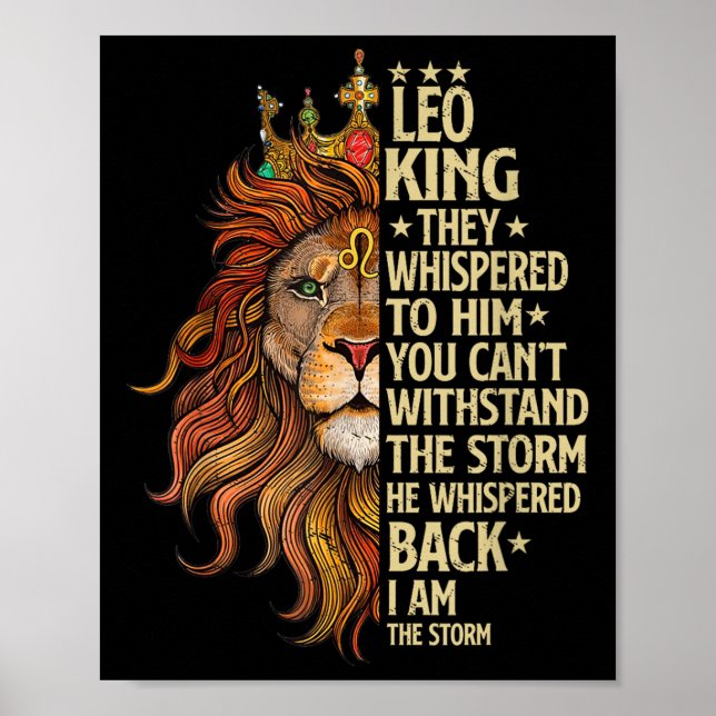 Leo King They Whispered To Him You Cant With Stand Poster (Front)
