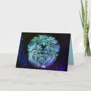 leo la carte de voeux du lion zodiac