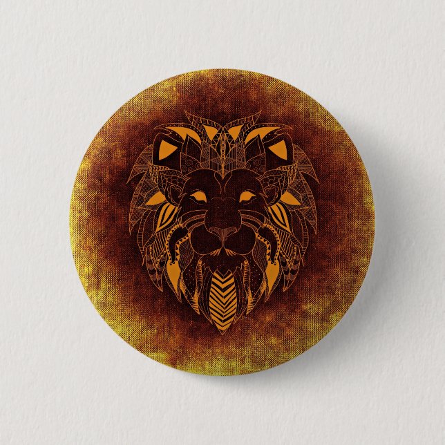 Leo, Leone 2 Inch Round Button (Front)