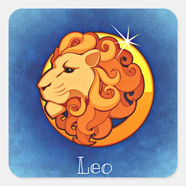 Leo, Leone Square Sticker (Front)