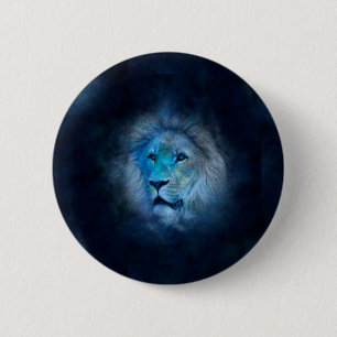 leo lion 2 inch round button
