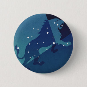 Leo Lion Constellation Vintage Zodiac Astrology 2 Inch Round Button