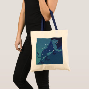 Leo Lion Constellation Vintage Zodiac Astrology Tote Bag