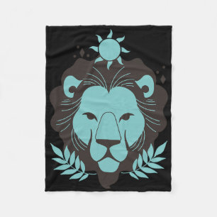 Leo Lion Halloween Zodiac Horoscope Astrology Fleece Blanket