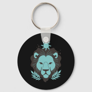 Leo Lion Halloween Zodiac Horoscope Astrology Keychain