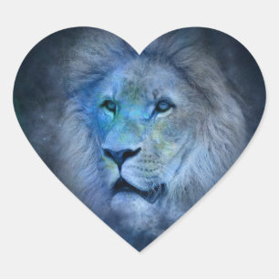 leo lion heart sticker