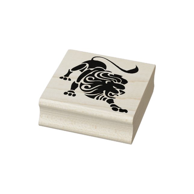 leo lion zodiac art stamp (Stamp)