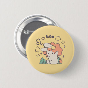 Leo Loppi Tokki Zodiac Series Art 2 Inch Round Button