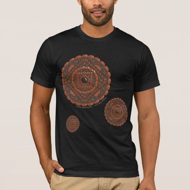 Leo Mandala Men's Dark Shirt (Front)